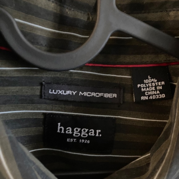 Brown and Black Striped Shirt by HAGGAR - Picture 6 of 7